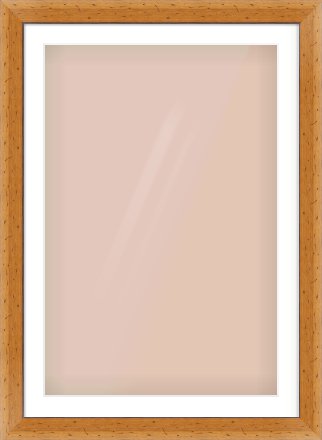 Distressed Pine Reverse Frame for 61 × 91.5cm artwork, with Smooth White Single Mount