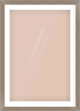 Grey Wood Flat Frame for 61 × 91.5cm artwork, with Smooth White Single Mount