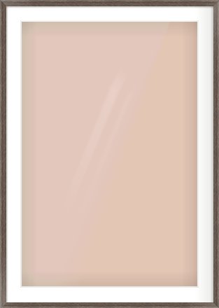 Dark Walnut Flat Frame for 61 × 91.5cm artwork, with Smooth White Single Mount