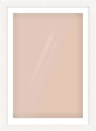White Beveled Frame for 61 × 91.5cm artwork, with Smooth White Single Mount