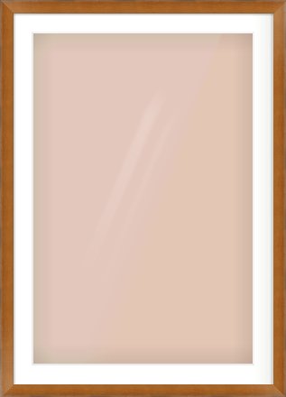 Brushed Bronze with Black Sides Flat Frame for 61 × 91.5cm artwork, with Smooth White Single Mount