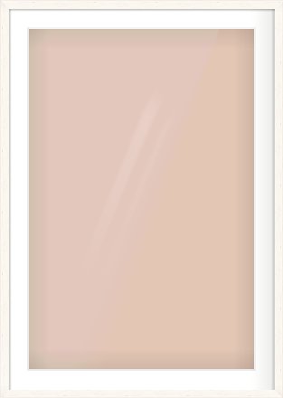 Ivory Flat Frame for 61 × 91.5cm artwork, with Smooth White Single Mount