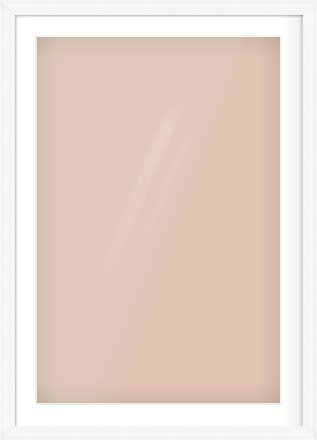 White Scoop Frame for 61 × 91.5cm artwork, with Smooth White Single Mount