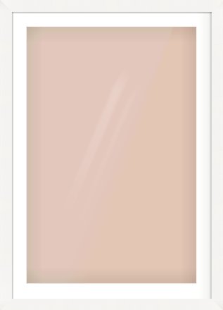 White Flat Frame for 61 × 91.5cm artwork, with Smooth White Single Mount