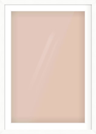 White Bevel Frame for 61 × 91.5cm artwork, with Smooth White Single Mount