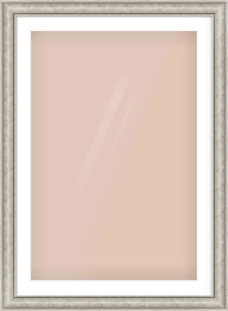 Silver Scoop Frame for 61 × 91.5cm artwork, with Smooth White Single Mount