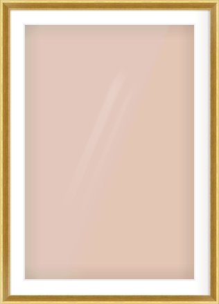 Gold Cushion Frame for 61 × 91.5cm artwork, with Smooth White Single Mount