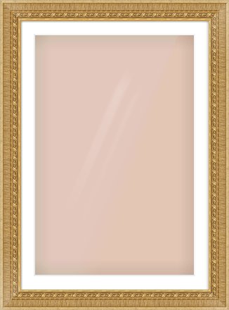 Gold Reverse Frame for 61 × 91.5cm artwork, with Smooth White Single Mount