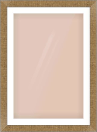 Bronze Flat Frame for 61 × 91.5cm artwork, with Smooth White Single Mount