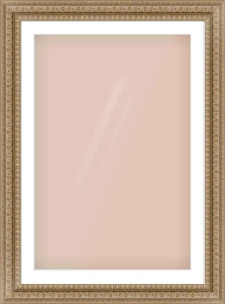 Gold Reverse Frame for 61 × 91.5cm artwork, with Smooth White Single Mount