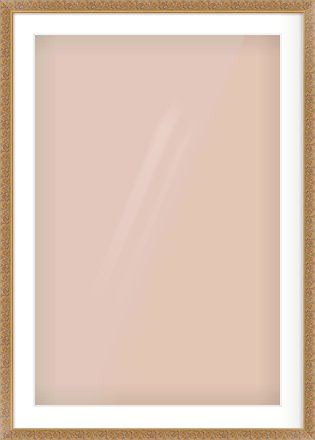 Gold Scoop Frame for 61 × 91.5cm artwork, with Smooth White Single Mount