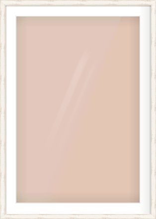 White Scoop Frame for 61 × 91.5cm artwork, with Smooth White Single Mount