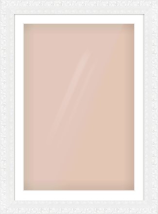 White Reverse Frame for 61 × 91.5cm artwork, with Smooth White Single Mount