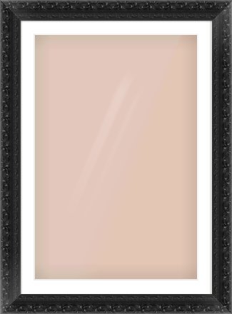 Black Reverse Frame for 61 × 91.5cm artwork, with Smooth White Single Mount