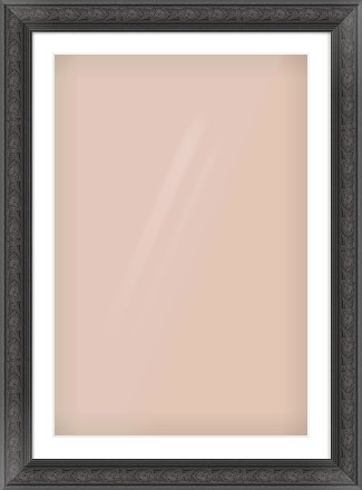 Black Spoon Frame for 61 × 91.5cm artwork, with Smooth White Single Mount