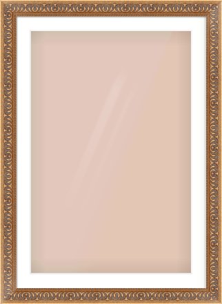 Gold Reverse Frame for 61 × 91.5cm artwork, with Smooth White Single Mount