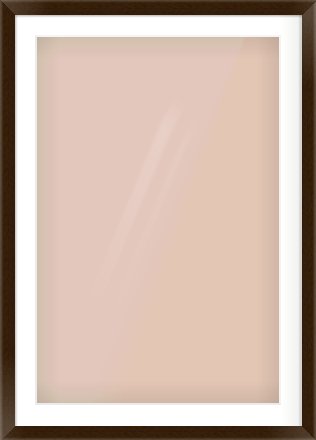 Wenge Stained Flat Frame for 61 × 91.5cm artwork, with Smooth White Single Mount