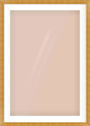 Gold Reverse Frame for 61 × 91.5cm artwork, with Smooth White Single Mount
