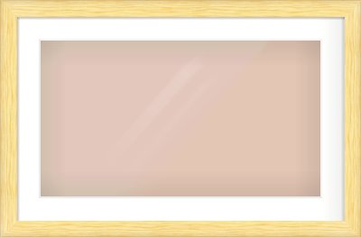Natural Wood Cushion Frame for 64 × 36cm artwork, with Smooth White Single Mount