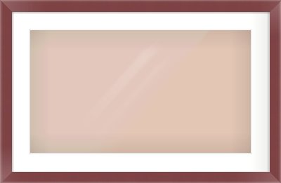 Maroon Paint Flat Frame for 64 × 36cm artwork, with Smooth White Single Mount