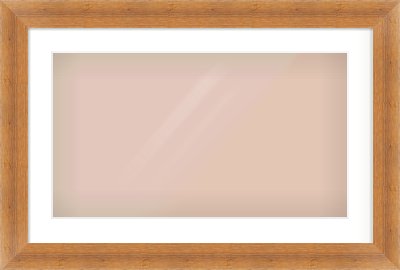 Antique Pine Flat Frame for 64 × 36cm artwork, with Smooth White Single Mount