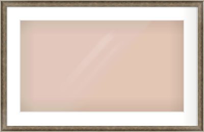 Silver Scoop Frame for 64 × 36cm artwork, with Smooth White Single Mount