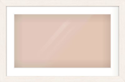 Ivory Driftwood Flat Frame for 64 × 36cm artwork, with Smooth White Single Mount