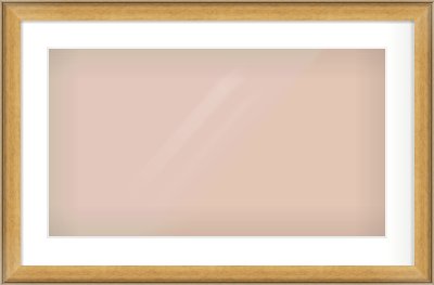 Gold Scoop Frame for 64 × 36cm artwork, with Smooth White Single Mount