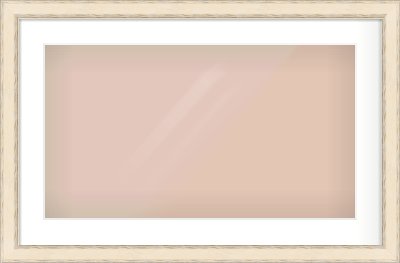 GOLD Flat Frame for 64 × 36cm artwork, with Smooth White Single Mount