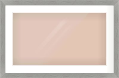 Pale Grey Flat Frame for 64 × 36cm artwork, with Smooth White Single Mount