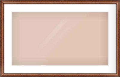 Brown Cushion Frame for 64 × 36cm artwork, with Smooth White Single Mount