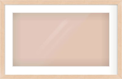 Light Oak Veneer Flat Frame for 64 × 36cm artwork, with Smooth White Single Mount
