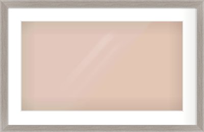 Grey Flat Frame for 64 × 36cm artwork, with Smooth White Single Mount