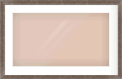 Dark Walnut Flat Frame for 64 × 36cm artwork, with Smooth White Single Mount