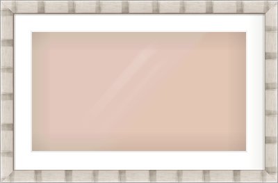 Silver Flat Frame for 64 × 36cm artwork, with Smooth White Single Mount