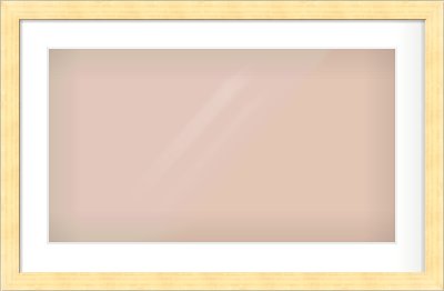 Gold Face, Black Sides Flat Frame for 64 × 36cm artwork, with Smooth White Single Mount
