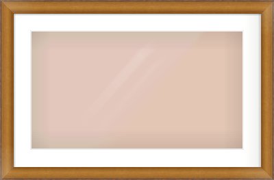 Bronze Cushion Frame for 64 × 36cm artwork, with Smooth White Single Mount