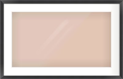 Brushed Black Flat Frame for 64 × 36cm artwork, with Smooth White Single Mount