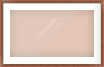 Brown Spoon Frame for 64 × 36cm artwork, with Smooth White Single Mount