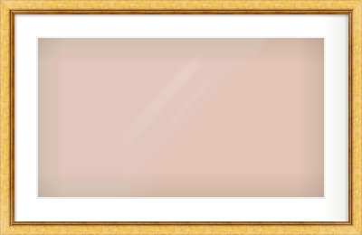 Gold Leaf Flat Frame for 64 × 36cm artwork, with Smooth White Single Mount