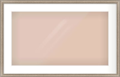 Silver Cushion Frame for 64 × 36cm artwork, with Smooth White Single Mount