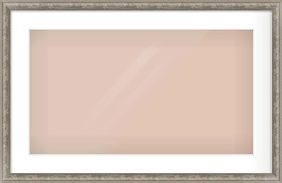 Silver Dome Frame for 64 × 36cm artwork, with Smooth White Single Mount
