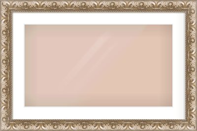 Silver Scoop Frame for 64 × 36cm artwork, with Smooth White Single Mount
