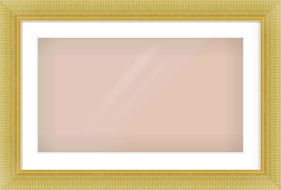 Gold Reverse Frame for 64 × 36cm artwork, with Smooth White Single Mount