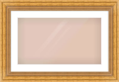 Gold Reverse Frame for 64 × 36cm artwork, with Smooth White Single Mount