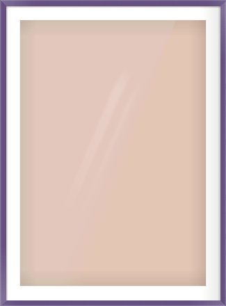 Purple Paint Flat Frame for 70 × 100cm artwork, with Smooth White Single Mount