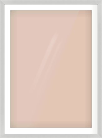 Matte Silver Flat Frame for 70 × 100cm artwork, with Smooth White Single Mount