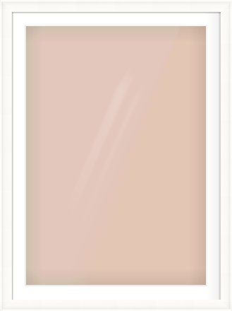 White Spoon Frame for 70 × 100cm artwork, with Smooth White Single Mount