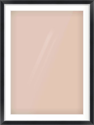 Black/Silver Reverse Frame for 70 × 100cm artwork, with Smooth White Single Mount