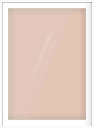 White Flat Frame for 70 × 100cm artwork, with Smooth White Single Mount